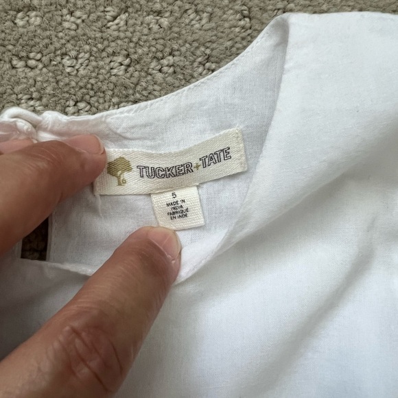 EUC girls Tucker+Tate white sleeveless top size 5 - Picture 6 of 6